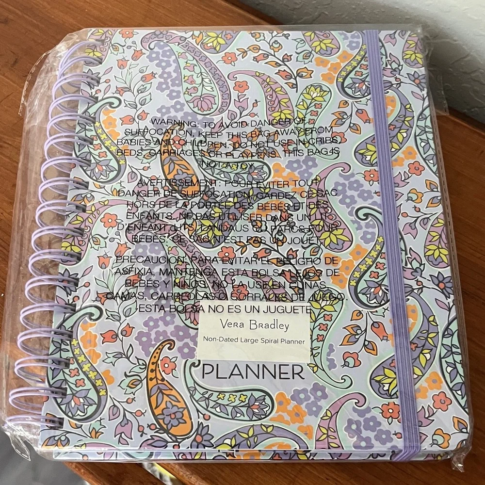 Vera Bradley Maddalena Lavender Paisley Large Planner
